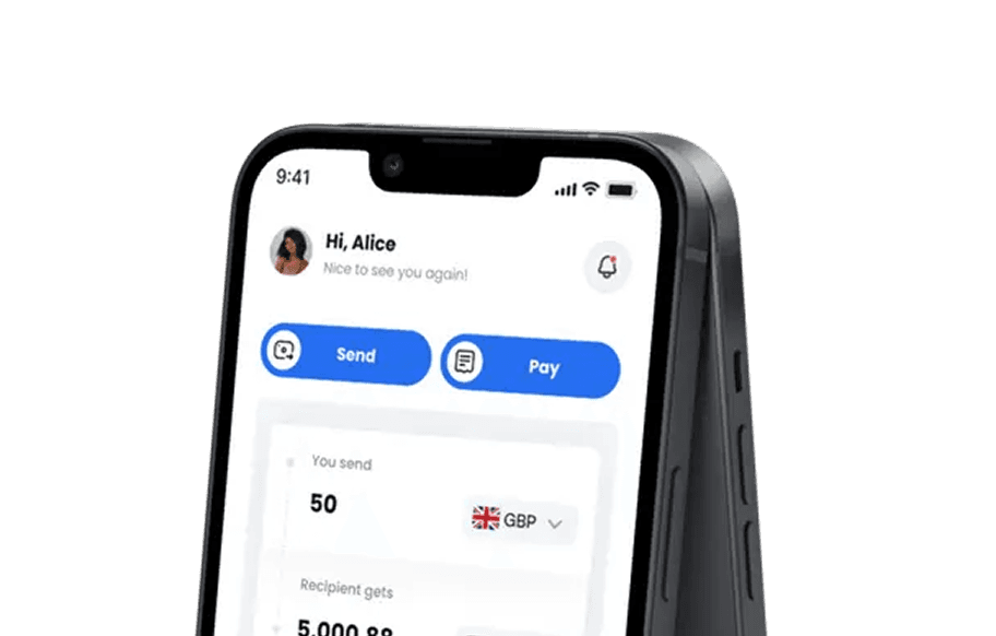 App dashboard on a phone